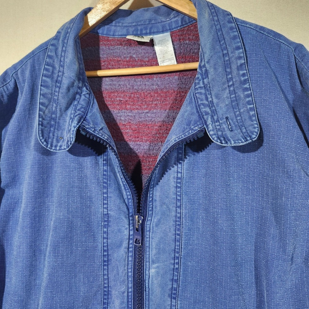 VTG Nike ACG Blue Ripstop Workwear Jacket Men L Fleece Blanket Lined Zip Up 90s - Picture 6 of 16